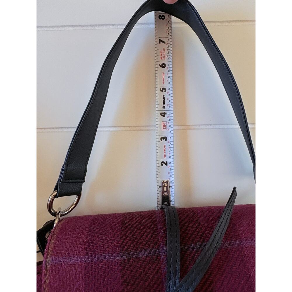 Mucros Weavers Irish Wool Tweed Pink Plaid Handbag Heritage Preppy Academia - Picture 13 of 15